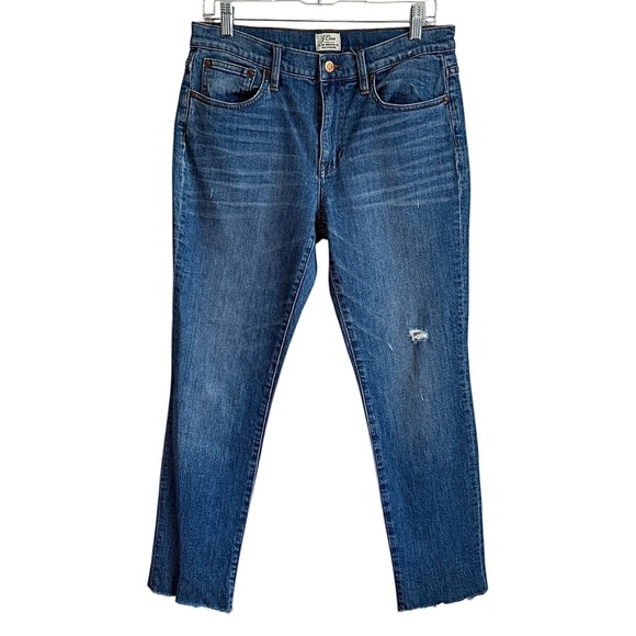 J. Crew Slim Broken In Boyfriend Mid Rise Denim Jeans Size 27 - Picture 1 of 8